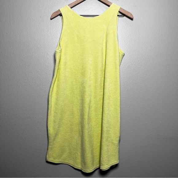 VTG 90s Crabtree and Evelyn Women Jumper Dress Large Butter Yellow Terry Cloth - Picture 4 of 7